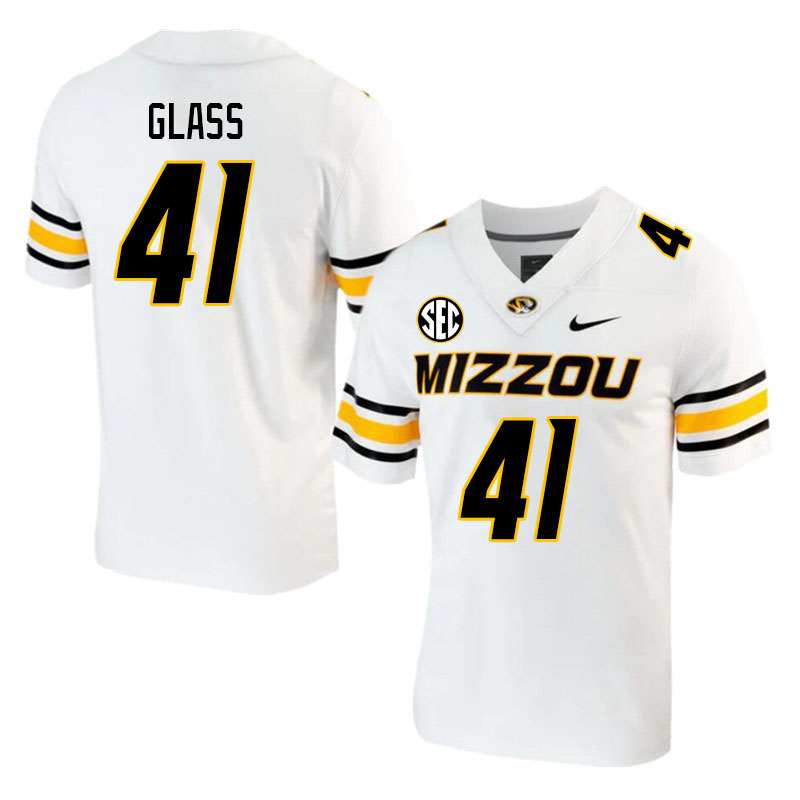 Men #41 Carmycah Glass Missouri Tigers College 2023 Football Stitched Jerseys Sale-White